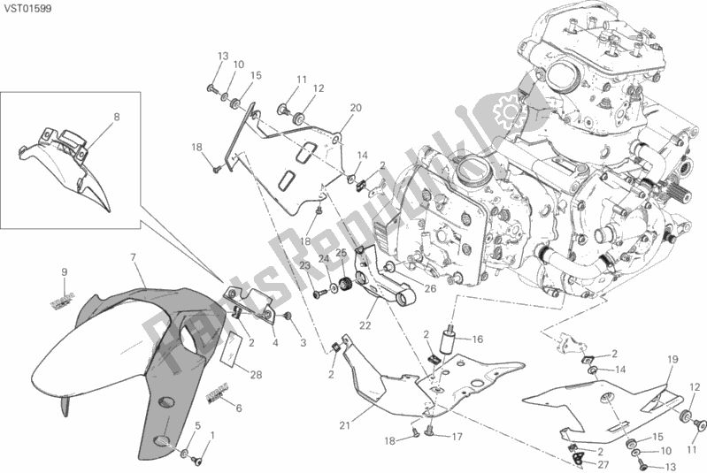 Tutte le parti per il 34b - Carenatura del Ducati Multistrada 1200 S Touring USA 2017